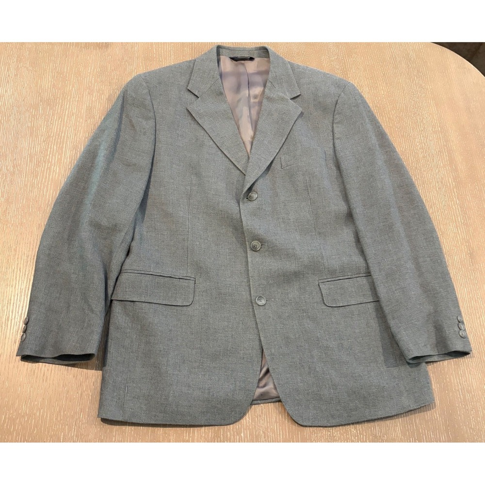 Brooks Brothers 346 Men's 42R Sage Gray Silk Wool Blazer Sport Coat 3 Button